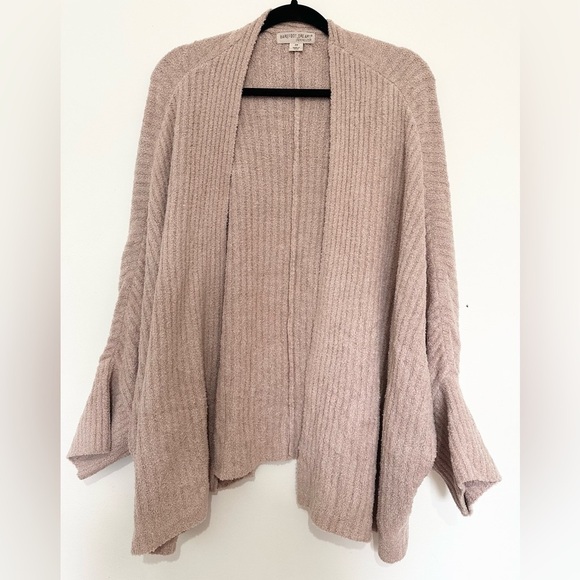 Barefoot Dreams CozyChic Lite Ribbed Shrug Cardi in Dusty Rose 3X Open-Front - Picture 1 of 4